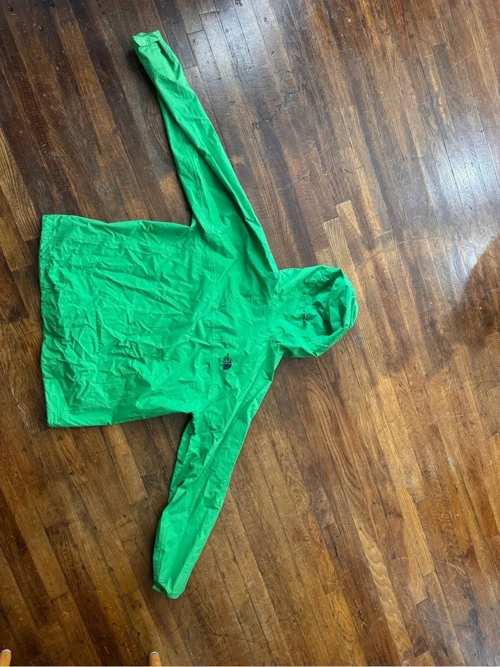 Mens North Face Green Hooded Rain Pullover